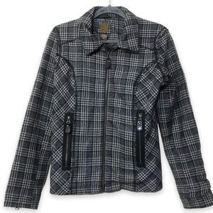 Ruff Hewn Black and White Plaid Blazer